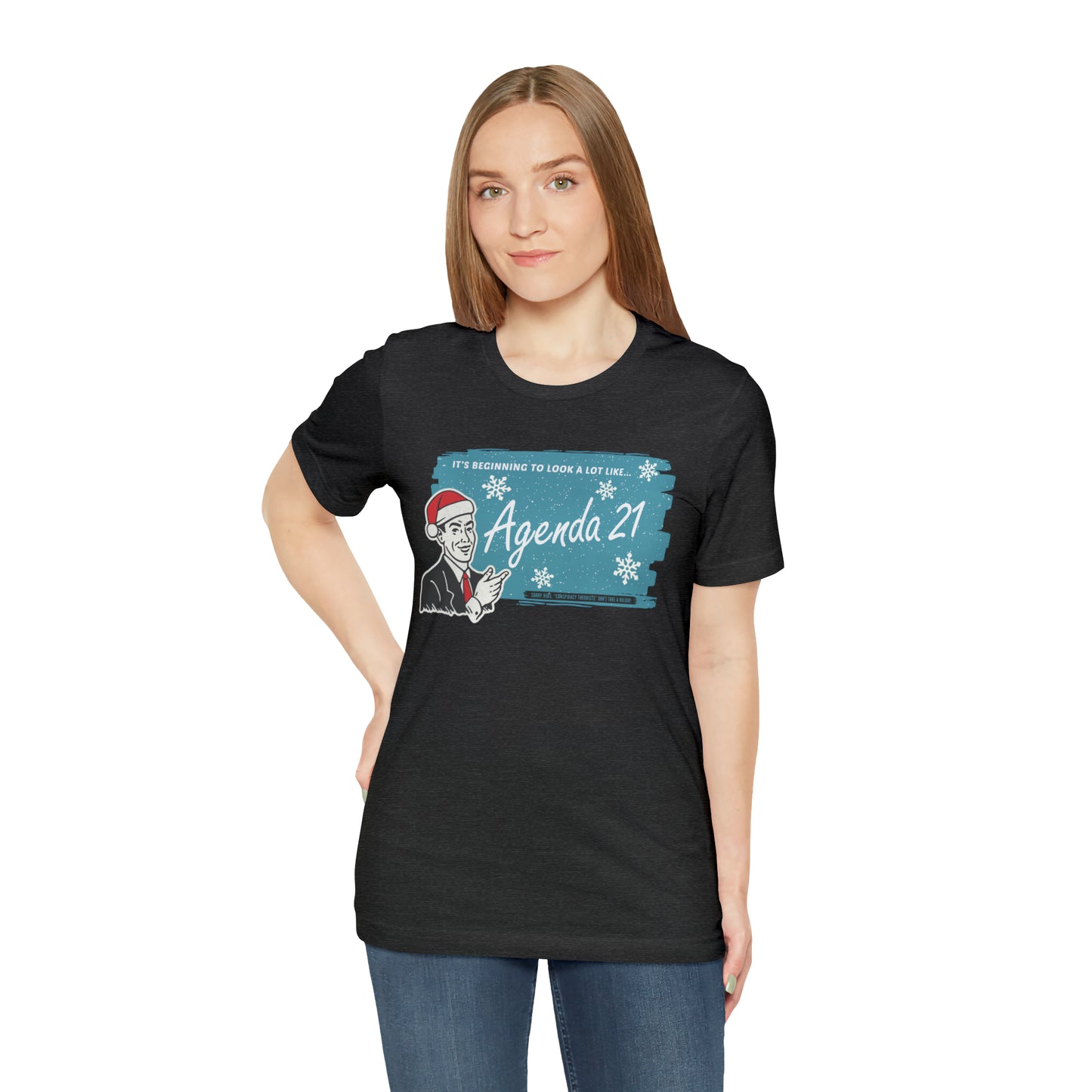 It's Beginning To Look A Lot Like Agenda 21 Holiday Unisex Jersey Short Sleeve Tee