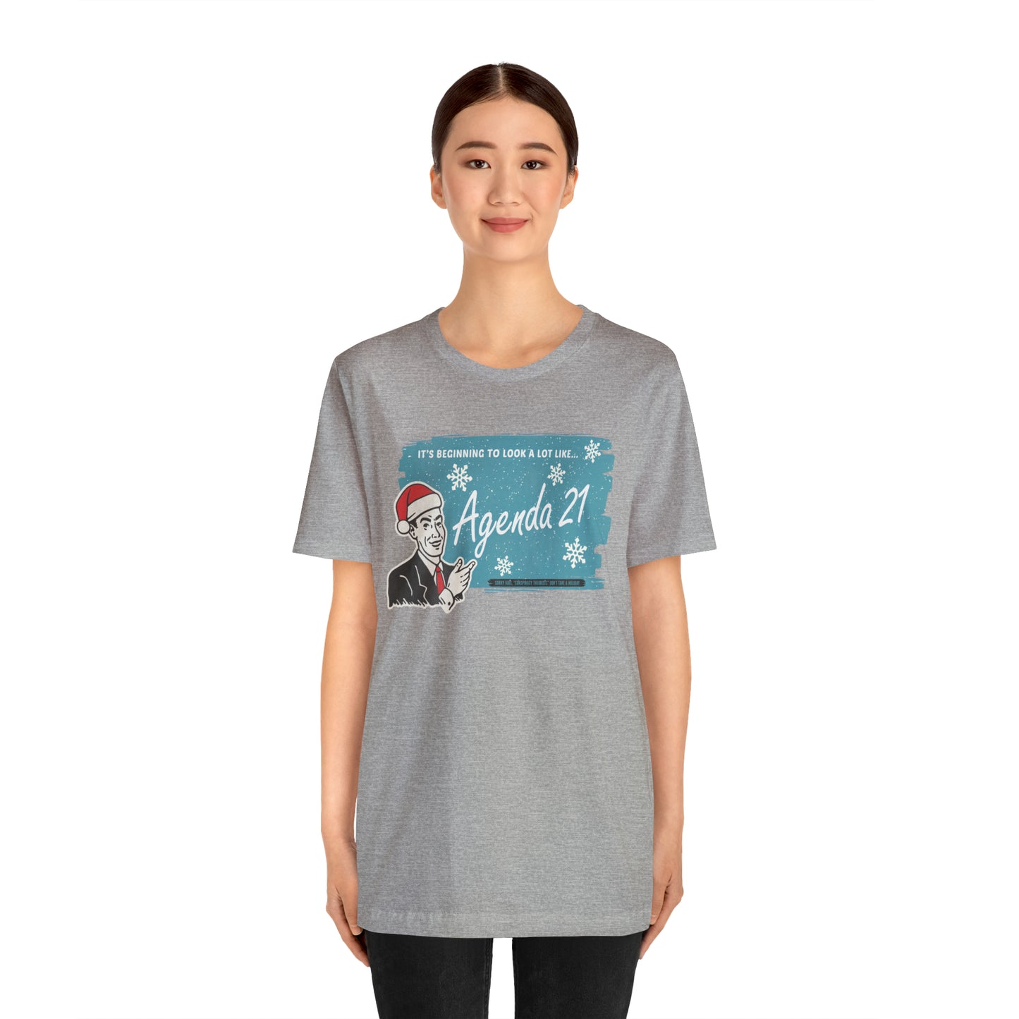 It's Beginning To Look A Lot Like Agenda 21 Holiday Unisex Jersey Short Sleeve Tee