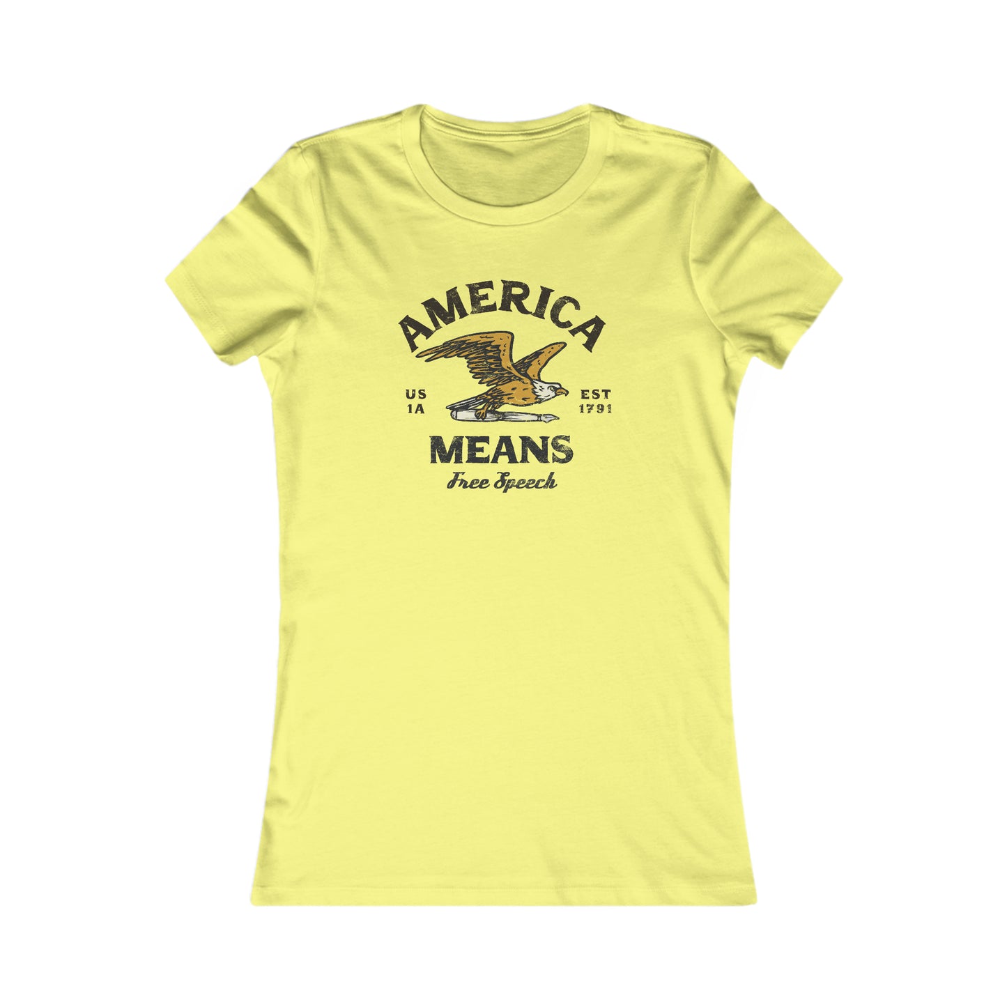 America Means Free Speech Women's Favorite Tee