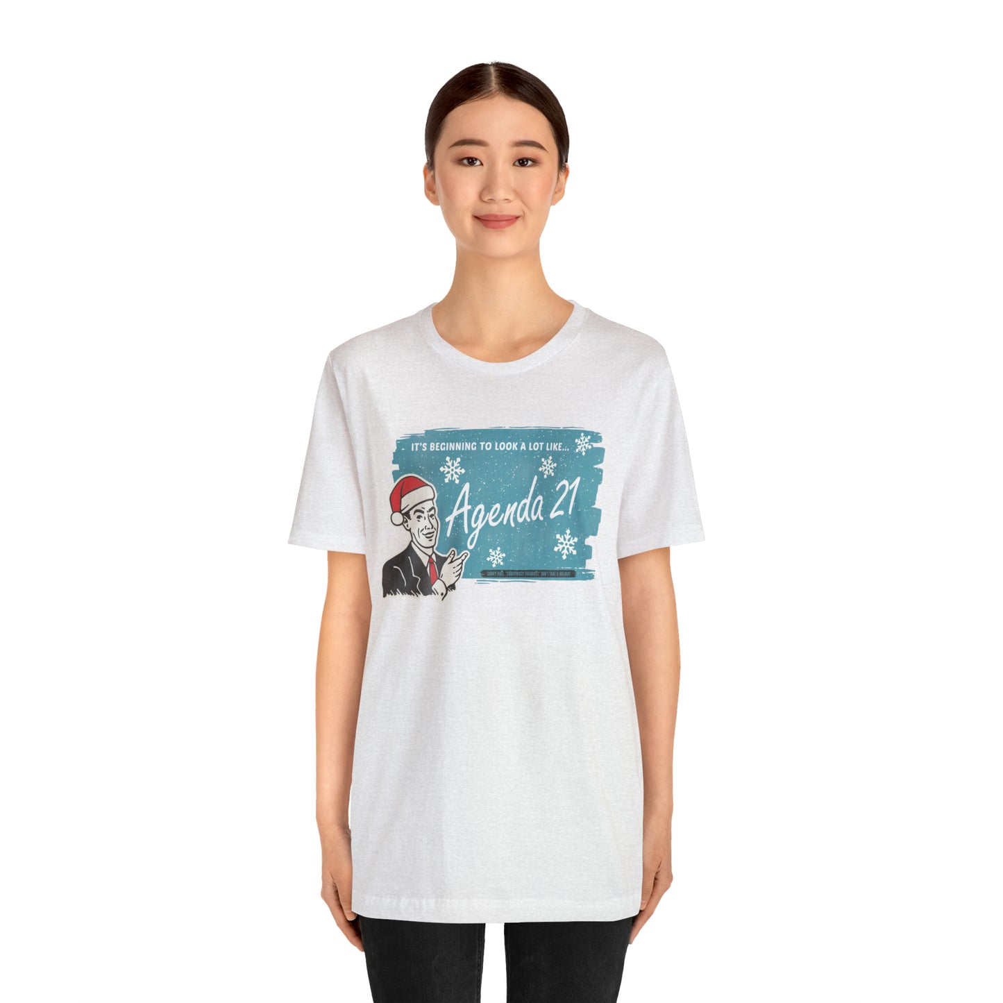 It's Beginning To Look A Lot Like Agenda 21 Holiday Unisex Jersey Short Sleeve Tee