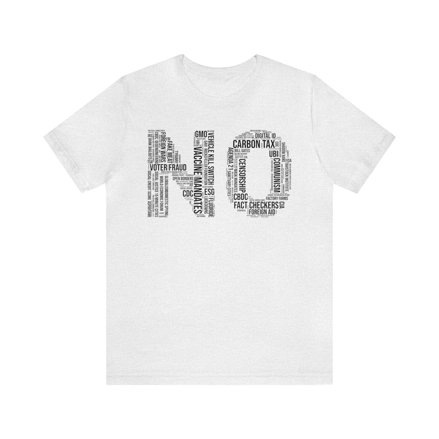 NO Word Cloud T-Shirt