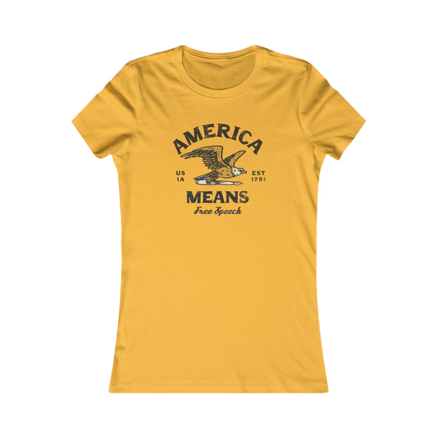 America Means Free Speech Women's Favorite Tee