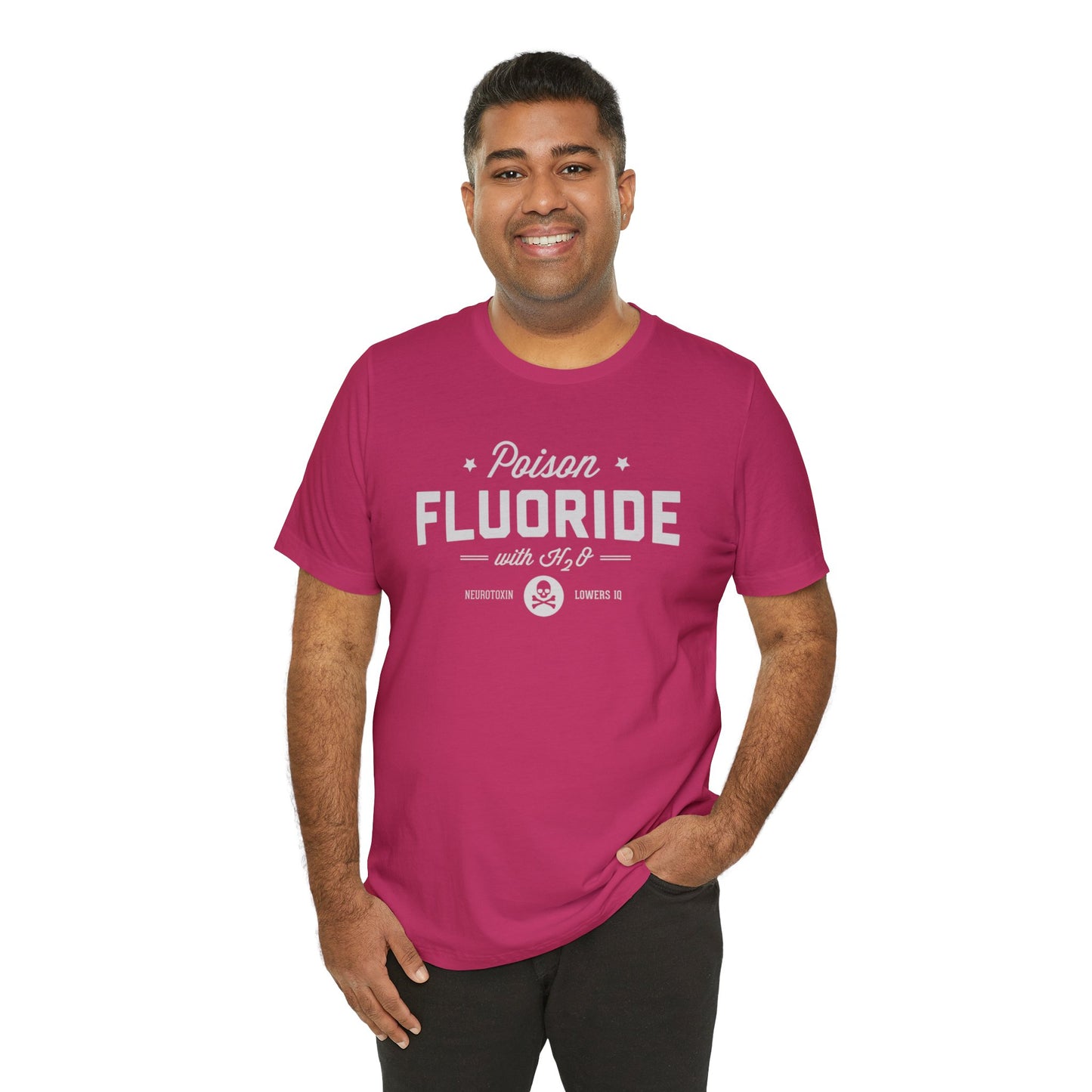 Fluoride Awareness Funny Label Unisex Jersey Short Sleeve Tee