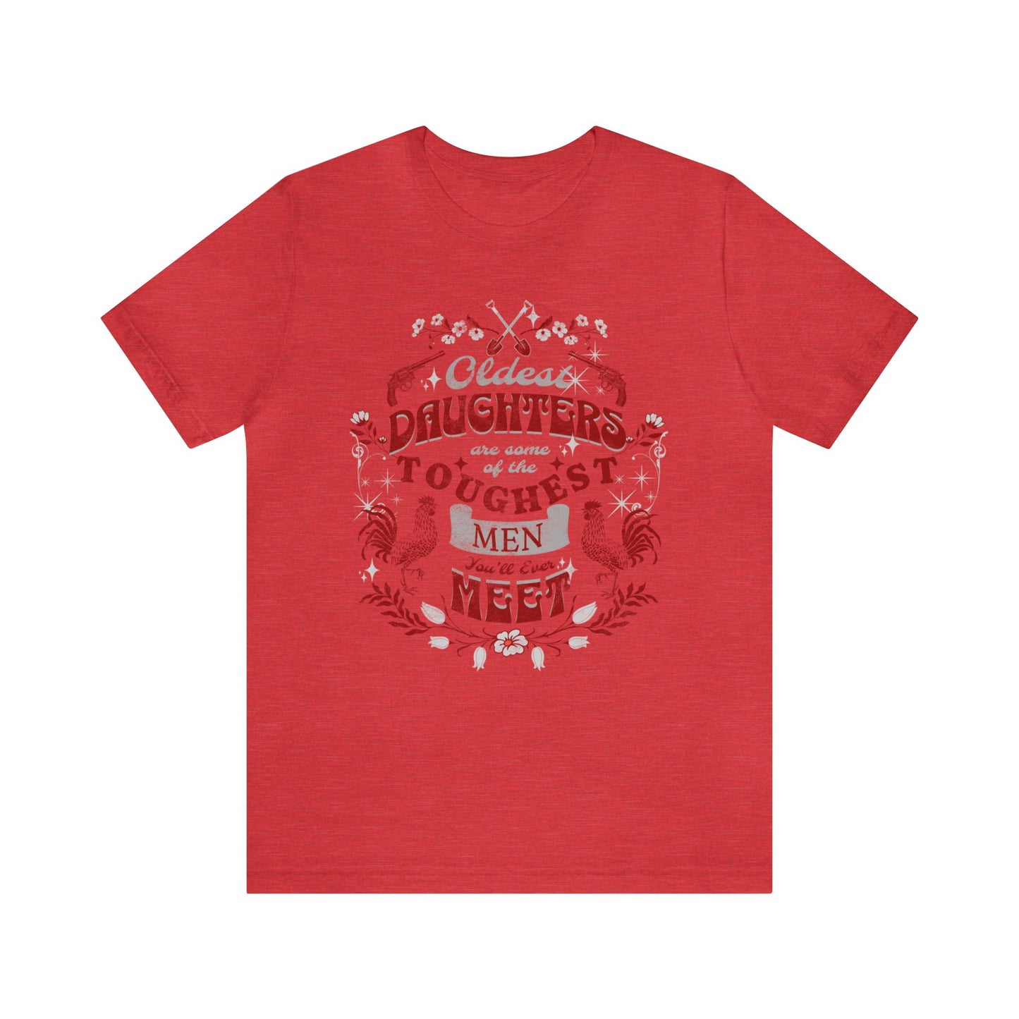 Oldest Daughters Red Type Unisex Jersey Short Sleeve Tee