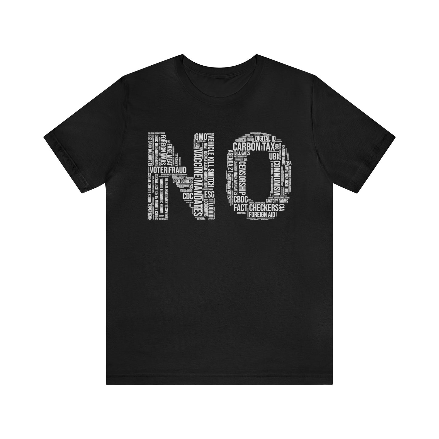 NO Word Cloud T-Shirt