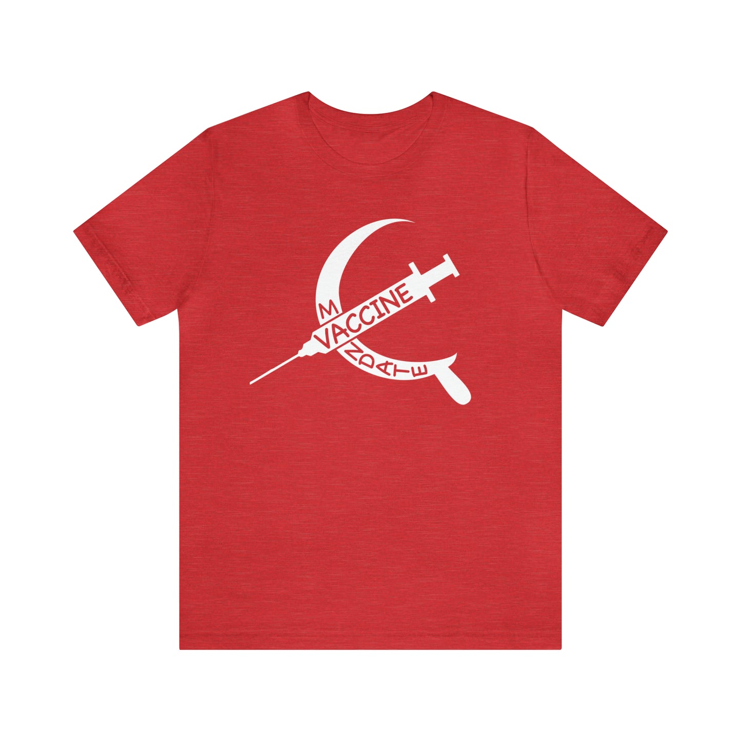 Vaccine Mandate Hammer and Sickle Unisex Jersey Short Sleeve Tee