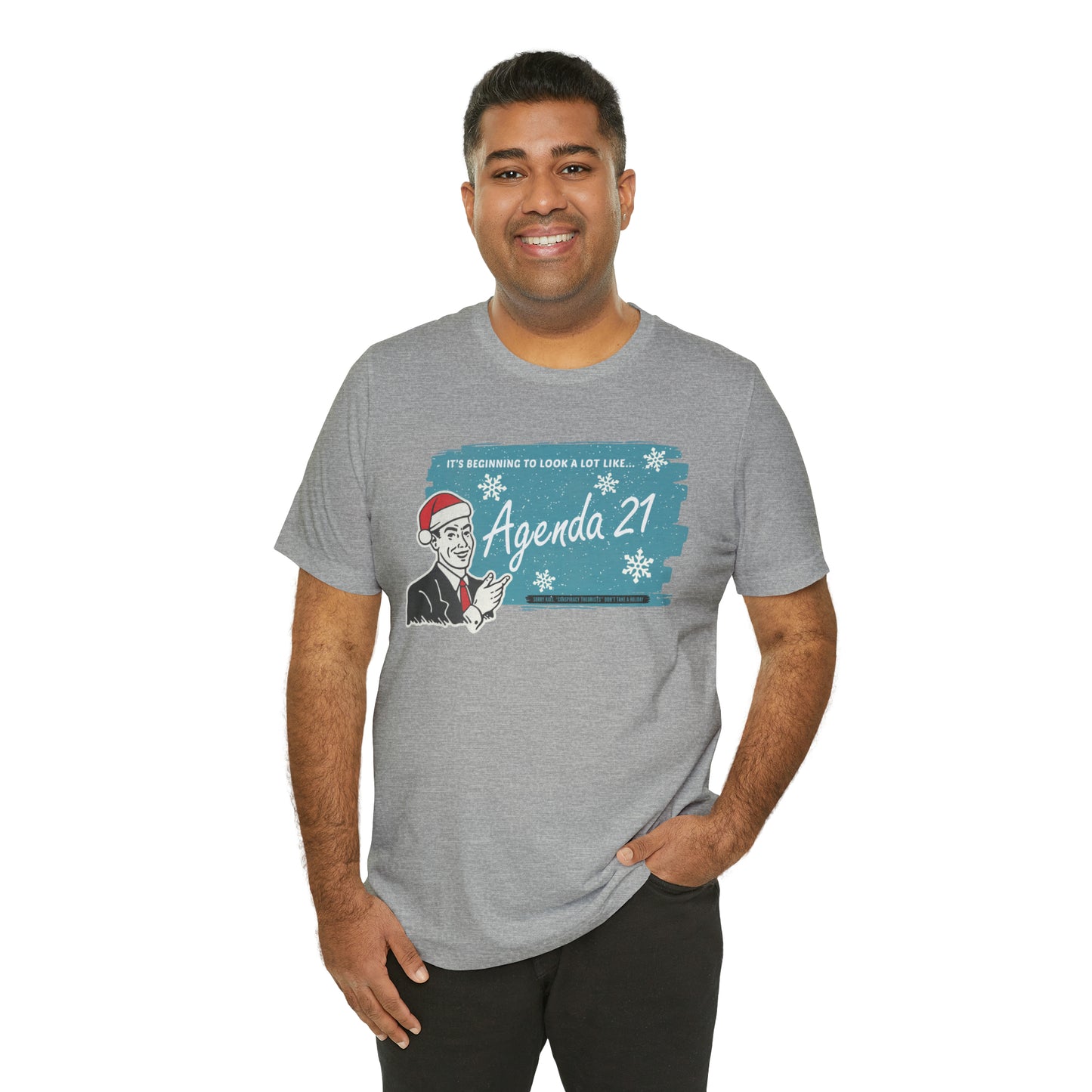 It's Beginning To Look A Lot Like Agenda 21 Holiday Unisex Jersey Short Sleeve Tee