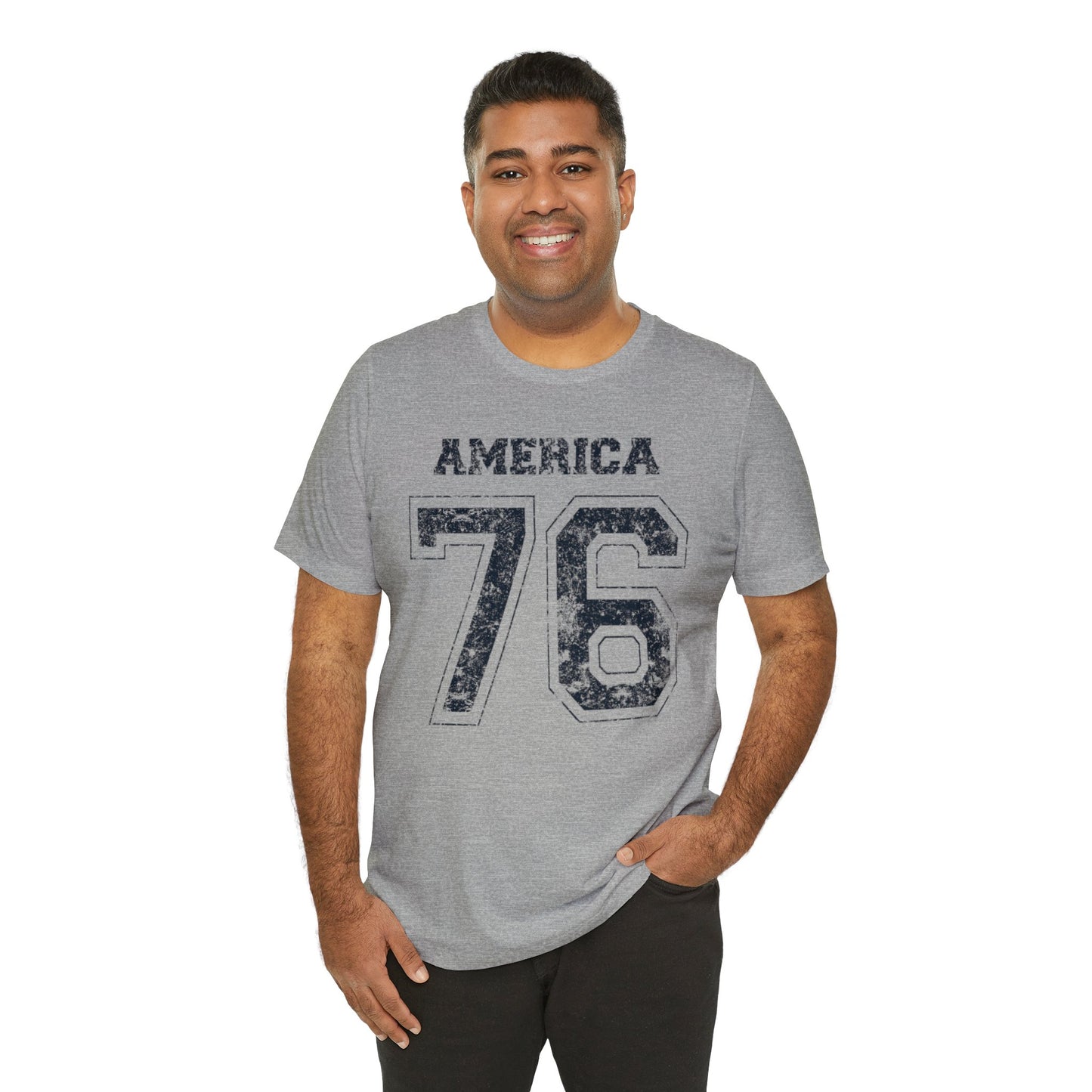 America 76 Jersey-Style Unisex Jersey Short Sleeve Tee