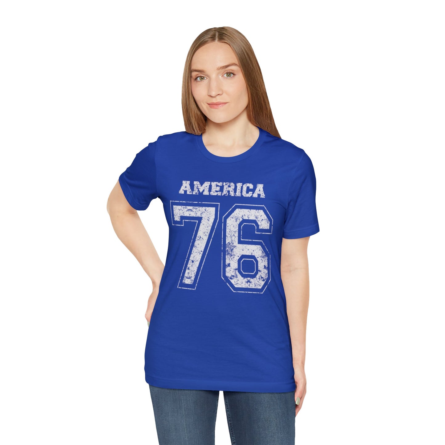 America 76 Jersey-Style Unisex Jersey Short Sleeve Tee