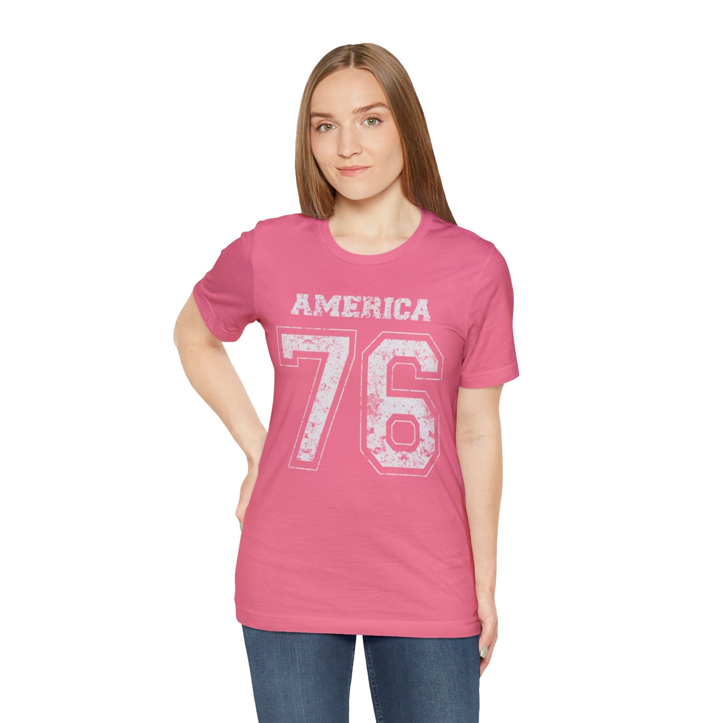 America 76 Jersey-Style Unisex Jersey Short Sleeve Tee