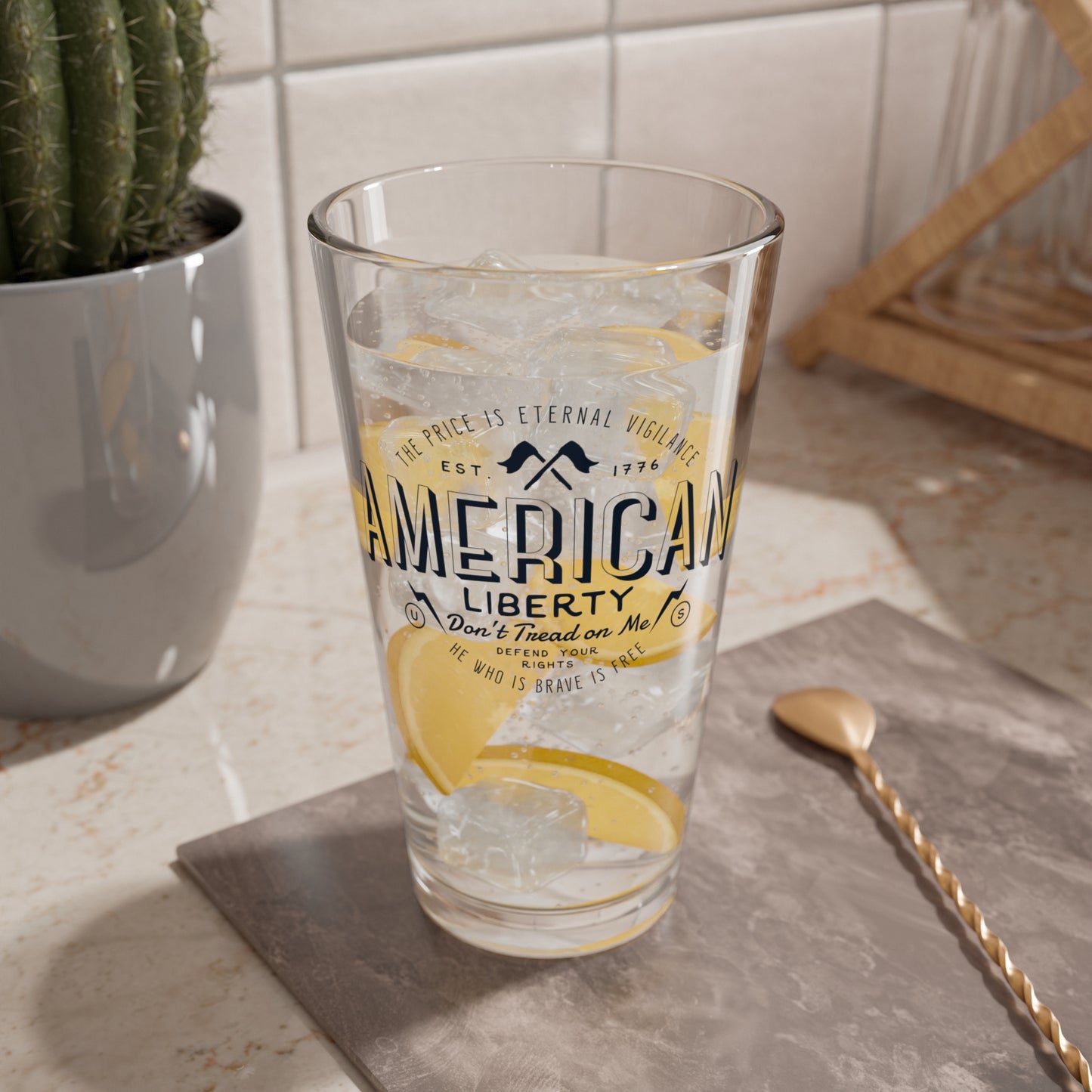 American Liberty Glass Tumbler, 16oz