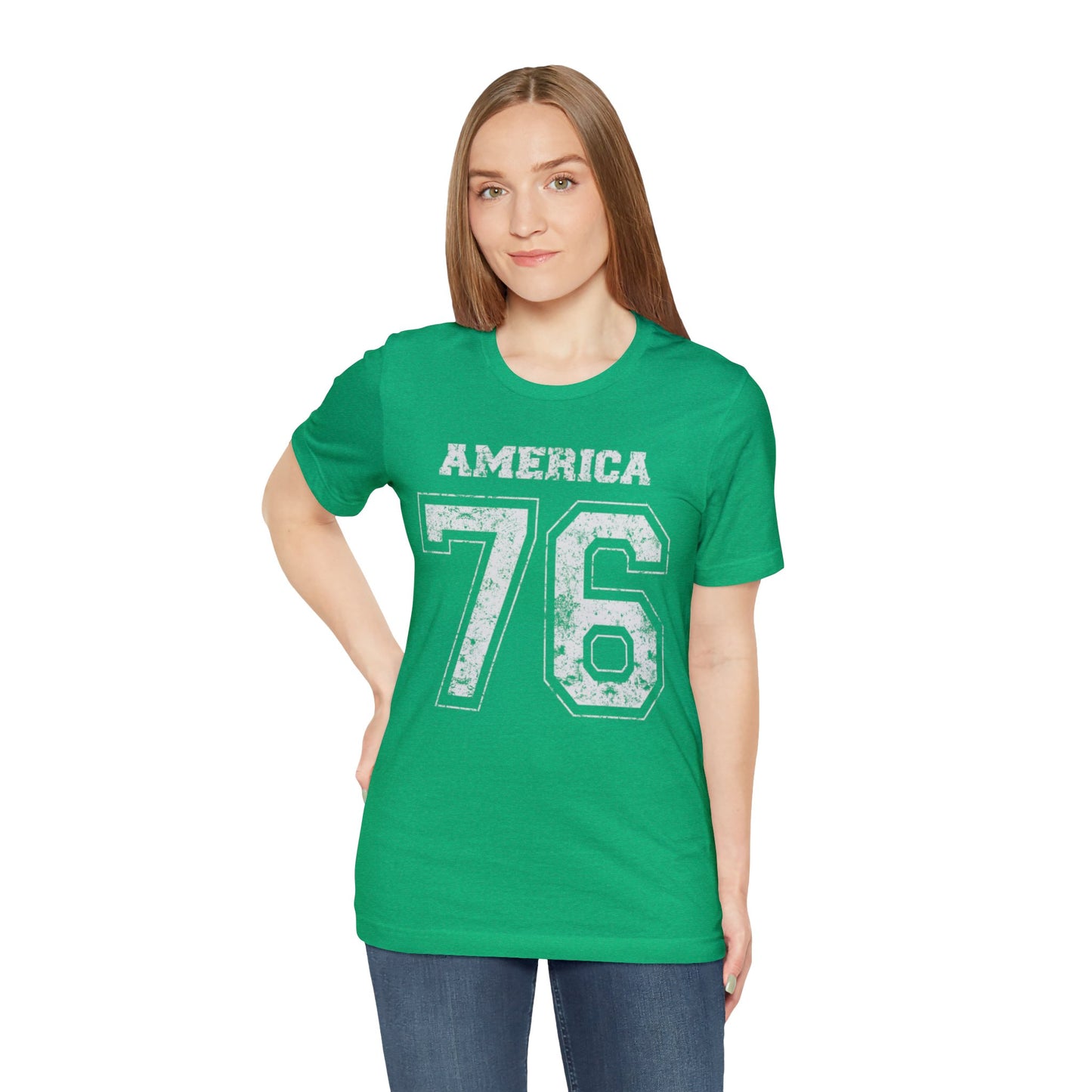 America 76 Jersey-Style Unisex Jersey Short Sleeve Tee