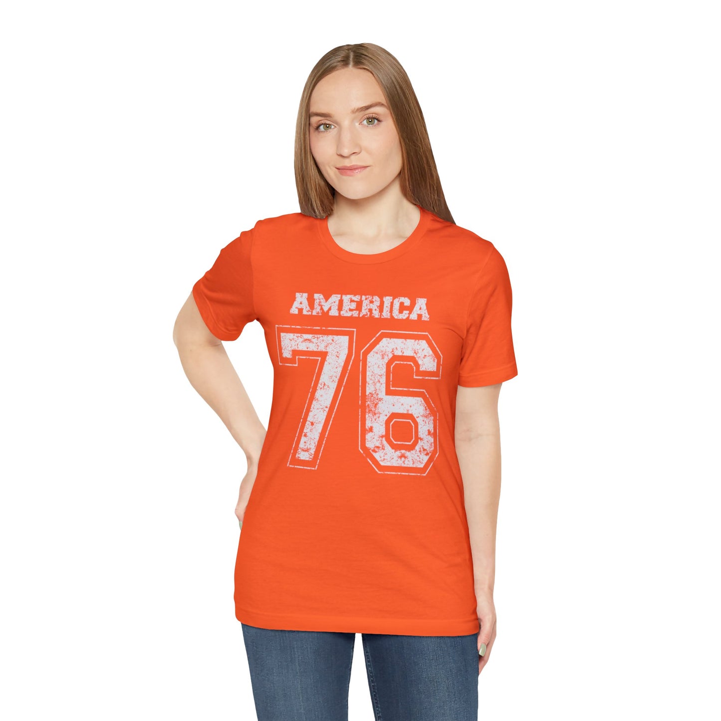 America 76 Jersey-Style Unisex Jersey Short Sleeve Tee