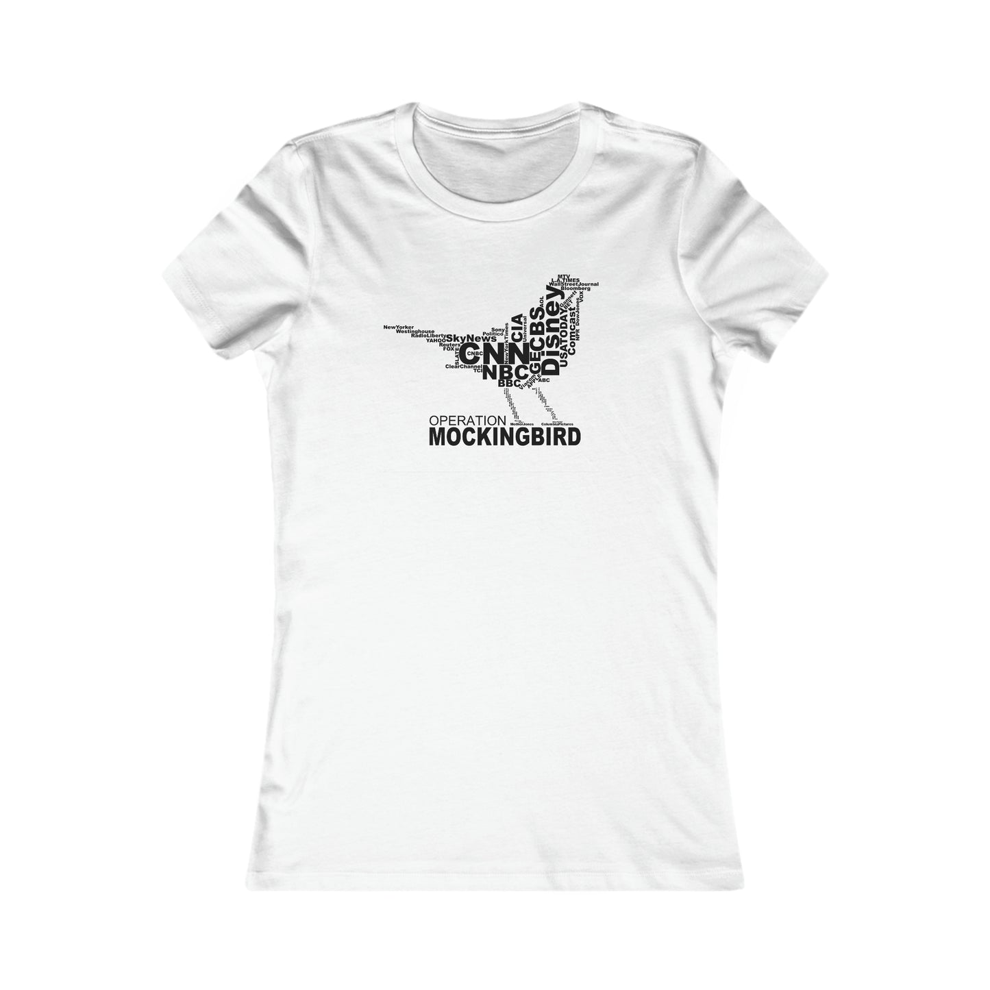 Operation Mockingbird Media Word Cloud Women's Favorite Tee