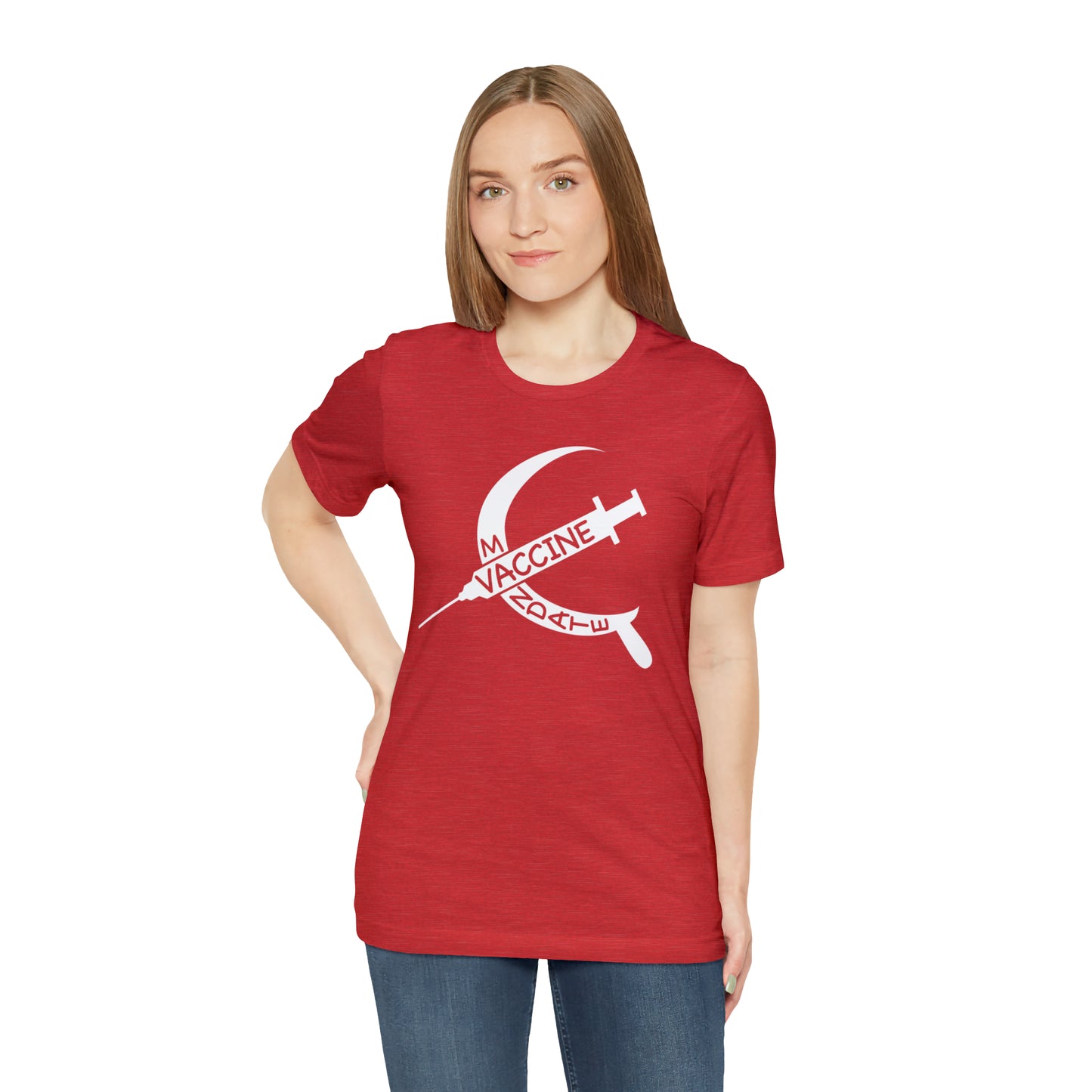 Vaccine Mandate Hammer and Sickle Unisex Jersey Short Sleeve Tee