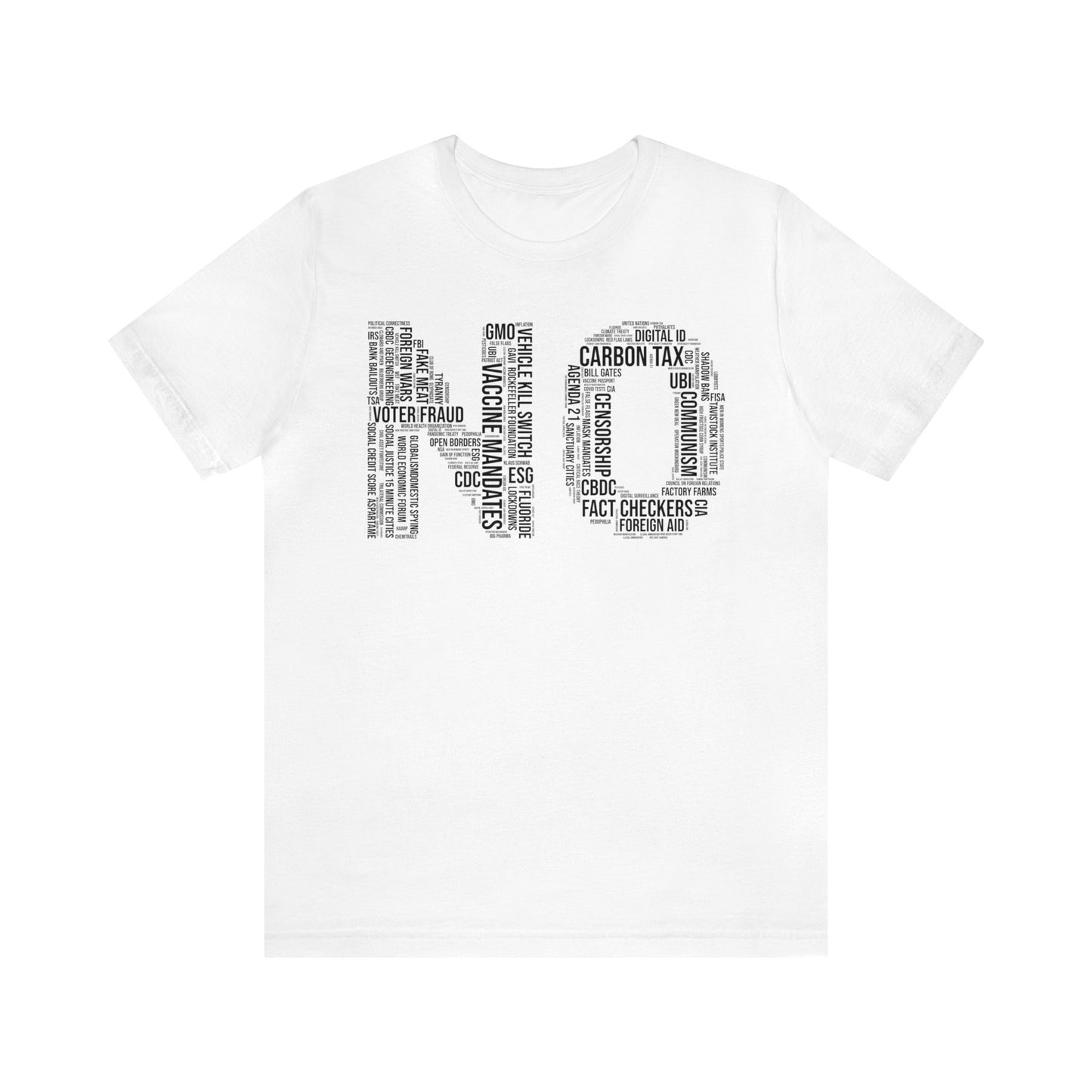 NO Word Cloud T-Shirt