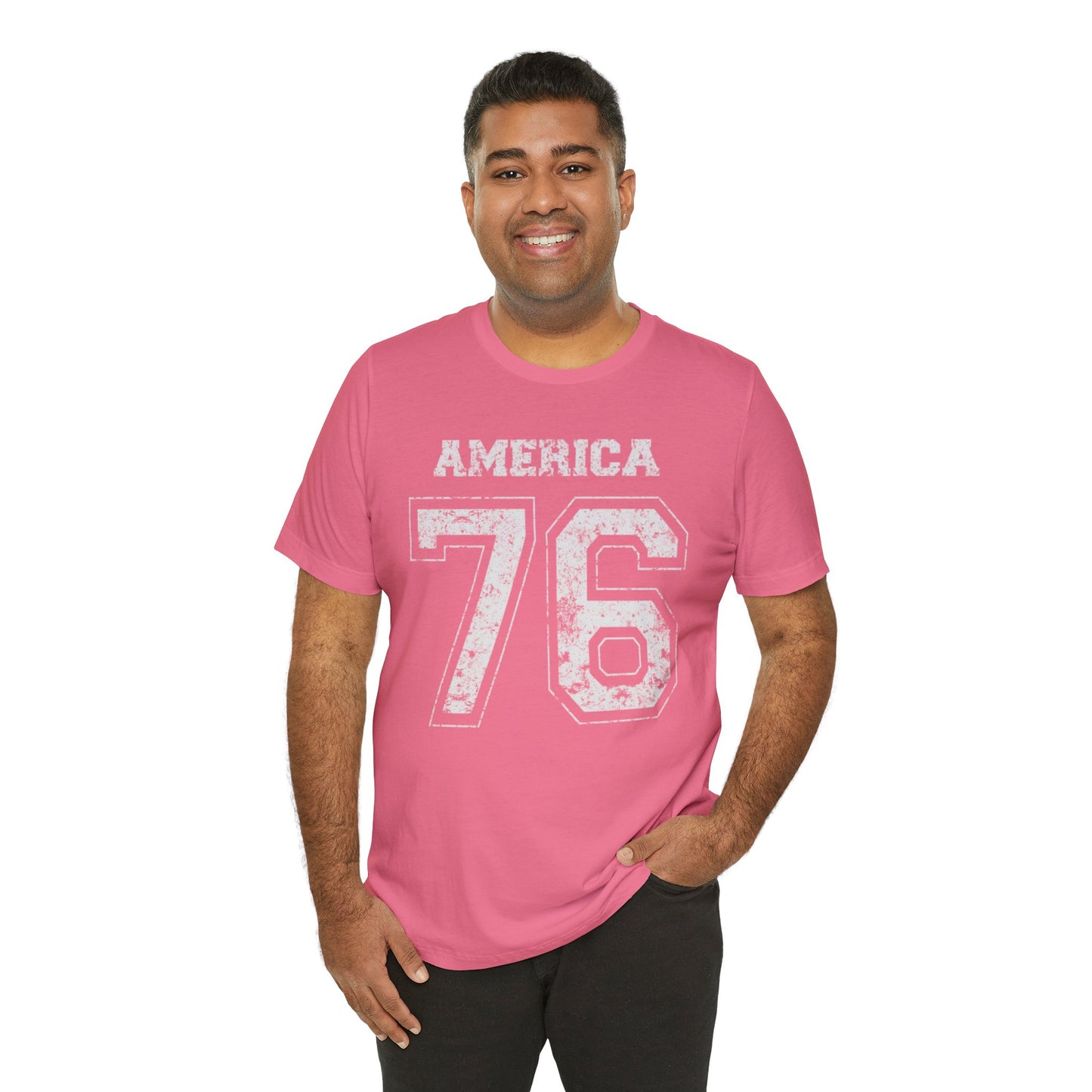 America 76 Jersey-Style Unisex Jersey Short Sleeve Tee