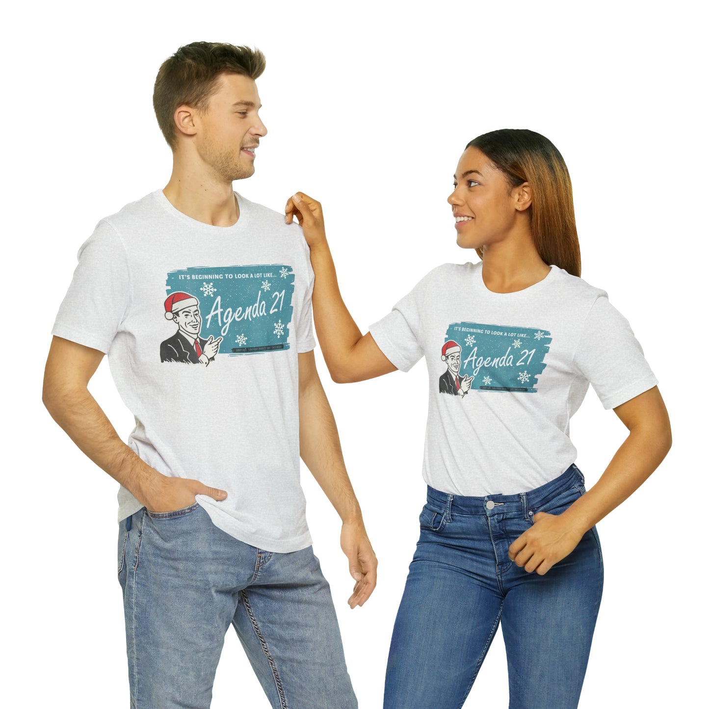 It's Beginning To Look A Lot Like Agenda 21 Holiday Unisex Jersey Short Sleeve Tee