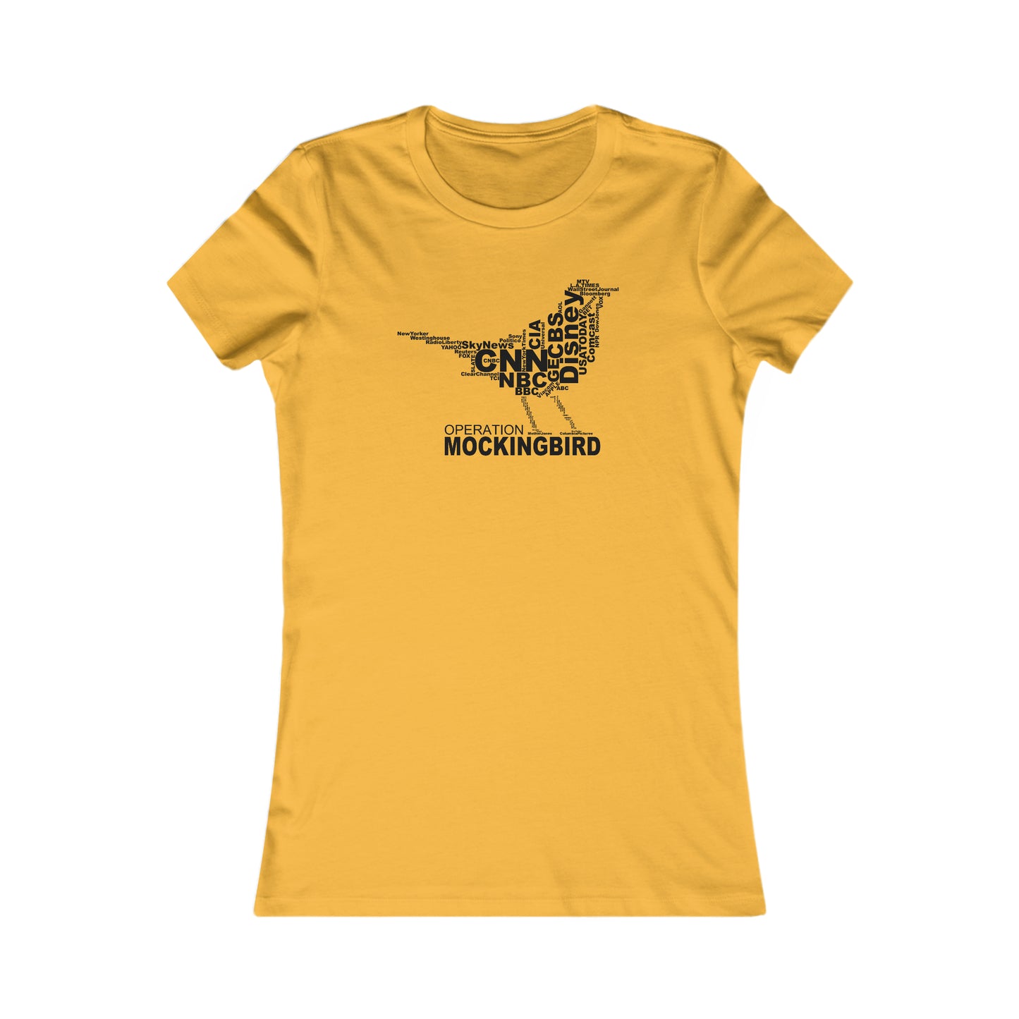 Operation Mockingbird Media Word Cloud Women's Favorite Tee