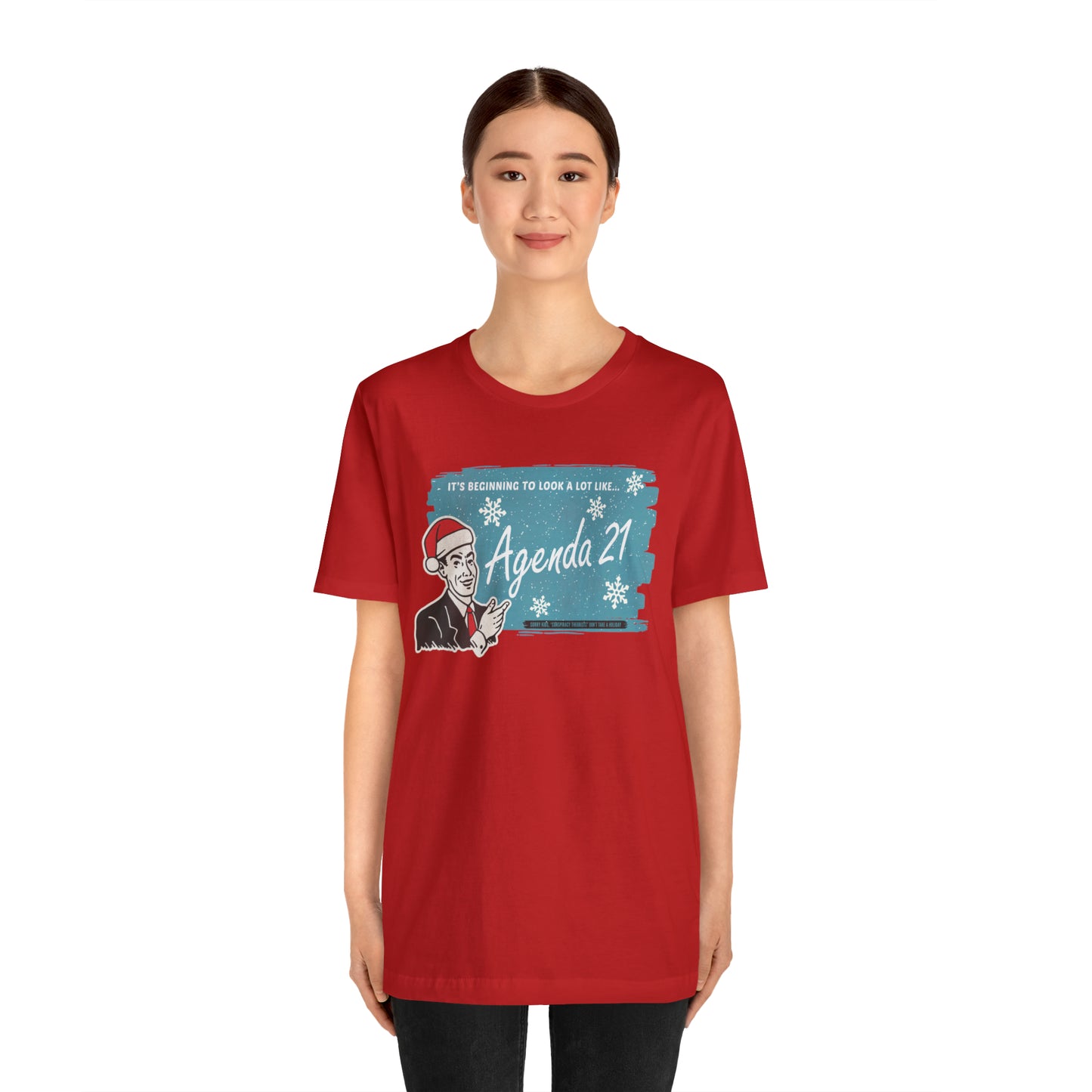 It's Beginning To Look A Lot Like Agenda 21 Holiday Unisex Jersey Short Sleeve Tee