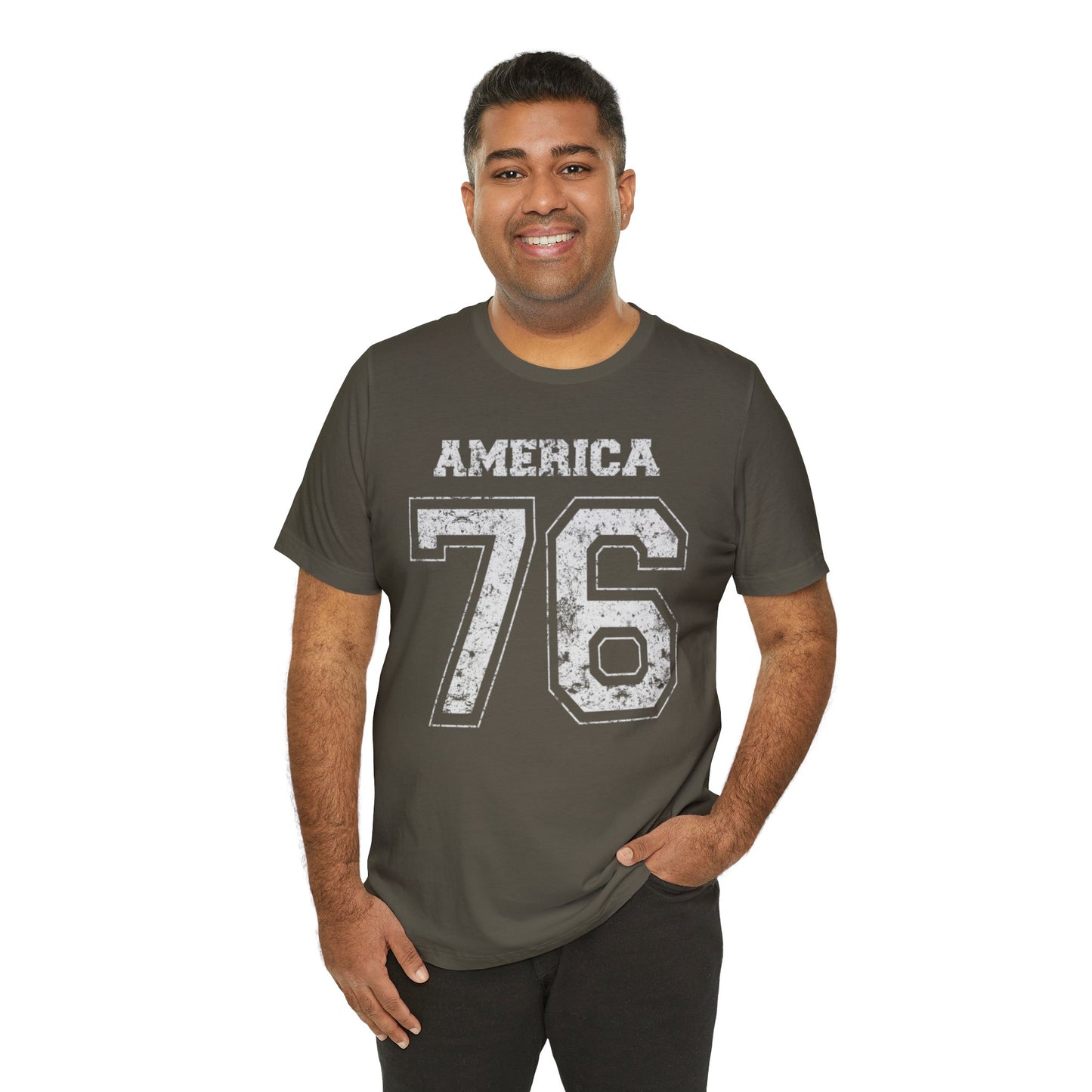 America 76 Jersey-Style Unisex Jersey Short Sleeve Tee