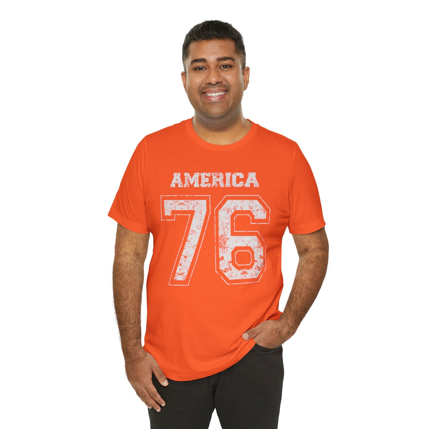 America 76 Jersey-Style Unisex Jersey Short Sleeve Tee