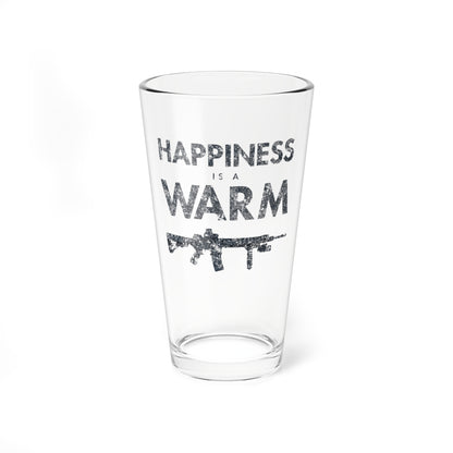Happiness Is A Warm Gun AR-15 Glass Tumbler, 16oz