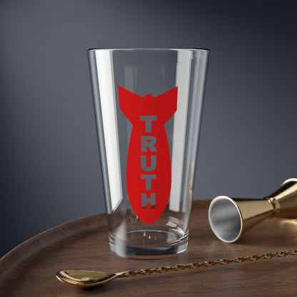 Red Truth Bomb Glass Tumbler, 16oz