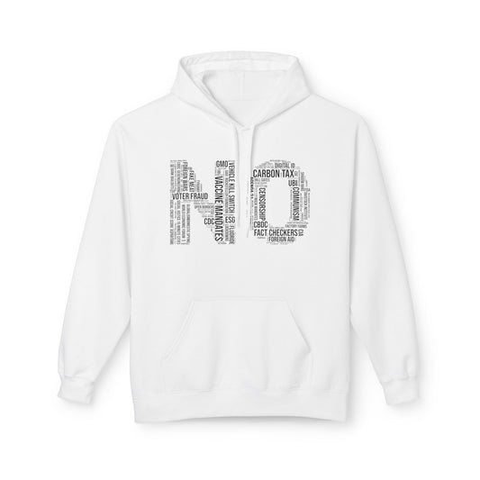 NO Word Cloud Softstyle Fleece Hoodie