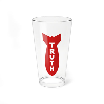Red Truth Bomb Glass Tumbler, 16oz