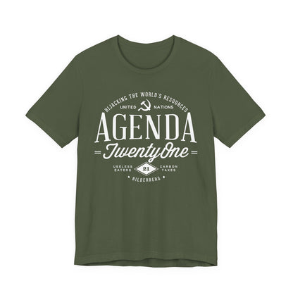 Agenda 21 Awareness Unisex Jersey Short Sleeve Tee