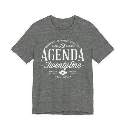 Agenda 21 Awareness Unisex Jersey Short Sleeve Tee