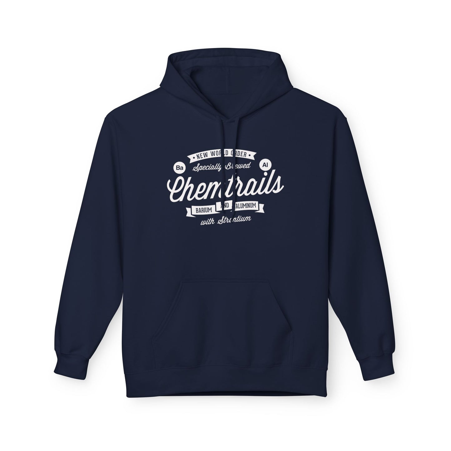 Chemtrails Ba Al Retro Style Label Softstyle Fleece Hoodie