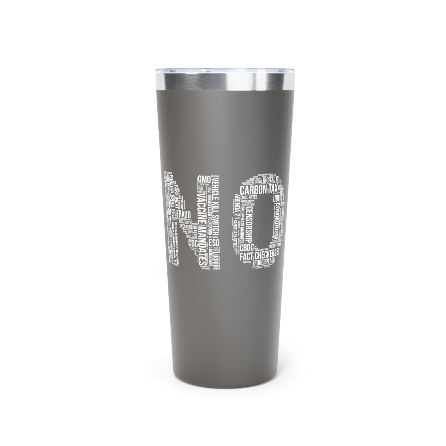 NO Word Cloud Double Wall Copper Vacuum Insulated Tumbler, 22oz