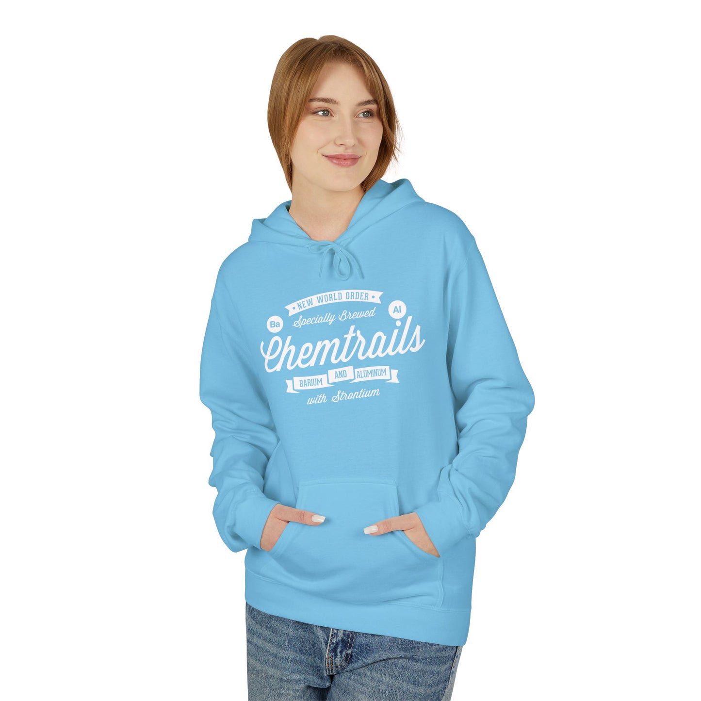 Chemtrails Ba Al Retro Style Label Softstyle Fleece Hoodie