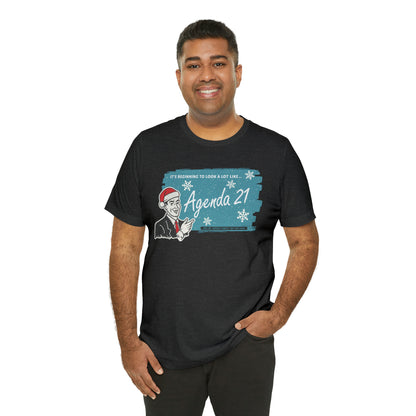 It's Beginning To Look A Lot Like Agenda 21 Holiday Unisex Jersey Short Sleeve Tee