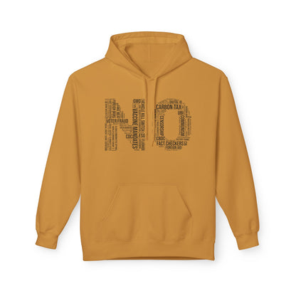 NO Word Cloud Softstyle Fleece Hoodie