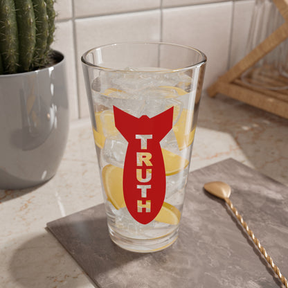Red Truth Bomb Glass Tumbler, 16oz