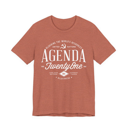 Agenda 21 Awareness Unisex Jersey Short Sleeve Tee