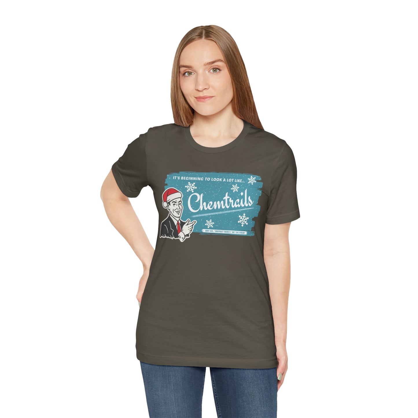 It's beginning to look a lot like... Chemtrails Holiday Unisex Jersey Short Sleeve Tee