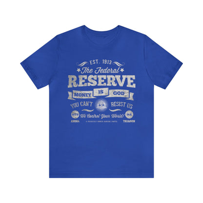 Federal Reserve Unisex Jersey Short Sleeve Tee