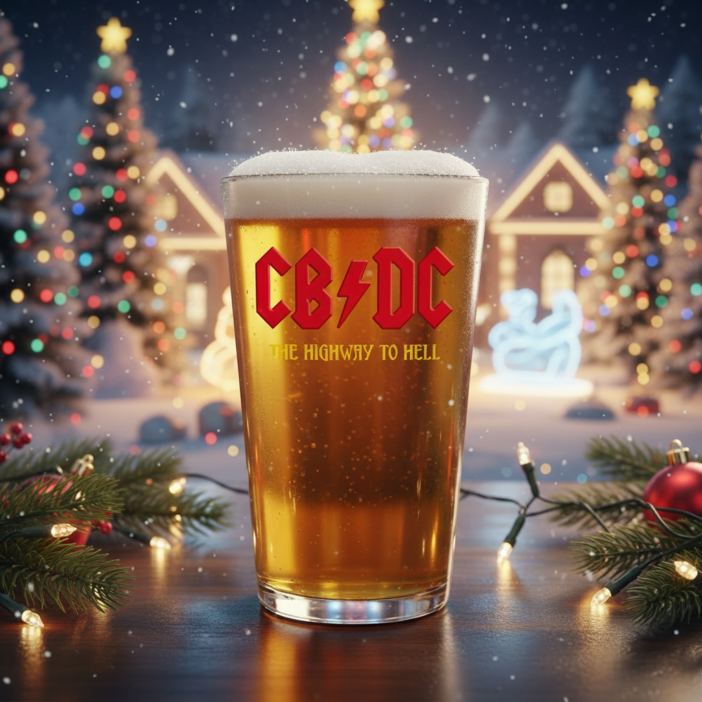 CBDC Highway To Hell Glass Tumbler, 16oz