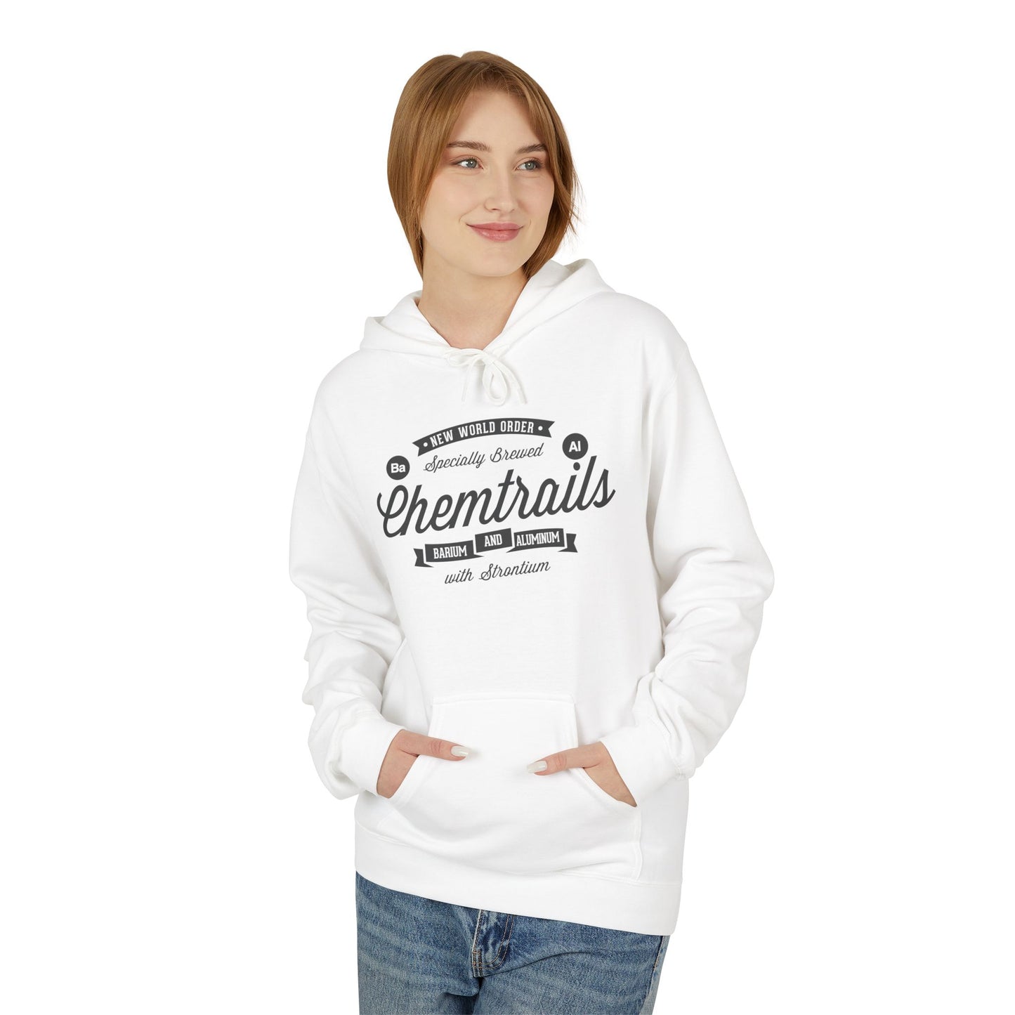 Chemtrails Ba Al Retro Style Label Softstyle Fleece Hoodie