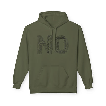 NO Word Cloud Softstyle Fleece Hoodie