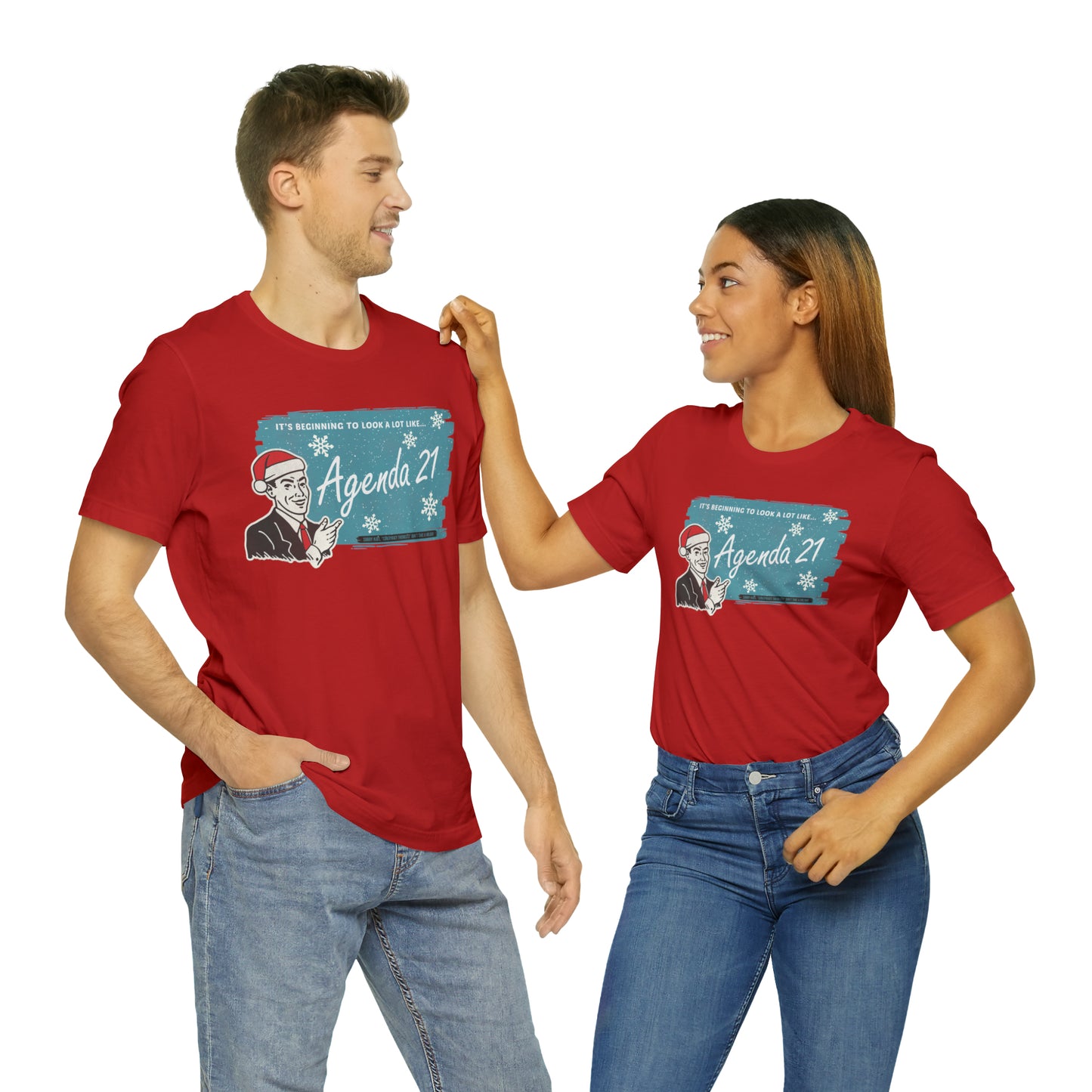It's Beginning To Look A Lot Like Agenda 21 Holiday Unisex Jersey Short Sleeve Tee