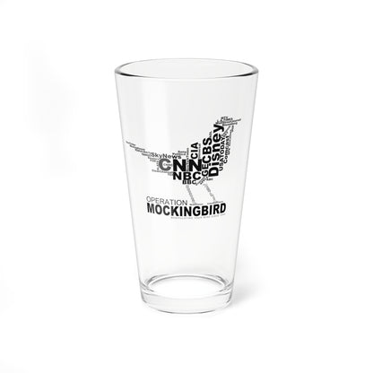 Operation Mockingbird Word Cloud Glass Tumbler, 16oz