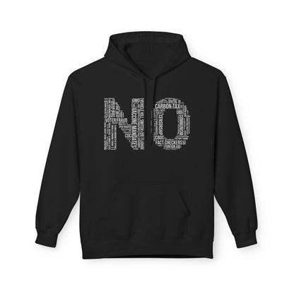 NO Word Cloud Softstyle Fleece Hoodie