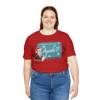 It's Beginning To Look A Lot Like Agenda 21 Holiday Unisex Jersey Short Sleeve Tee