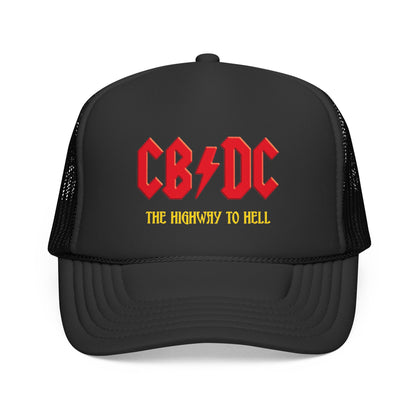 Anti-CBDC 'CBDC The Highway to Hell' trucker cap - protest hat for digital currency critics and freedom fighters

