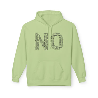 NO Word Cloud Softstyle Fleece Hoodie